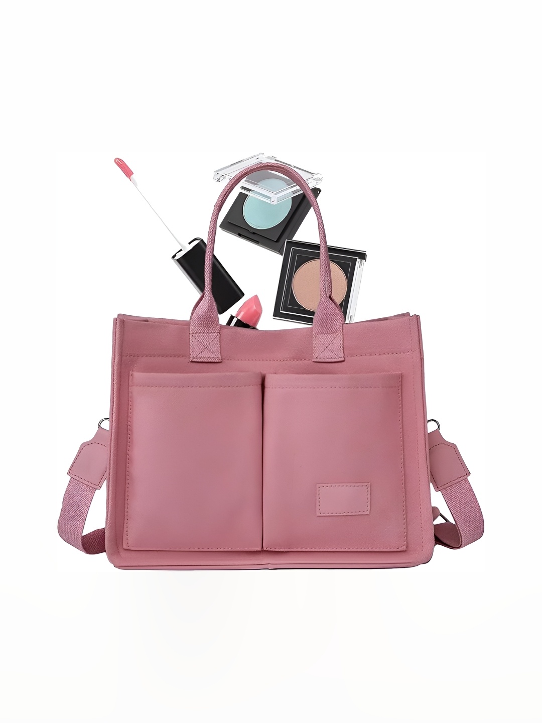 

Deoxys Canvas Detachable Sling Strap Tote Bag, Pink
