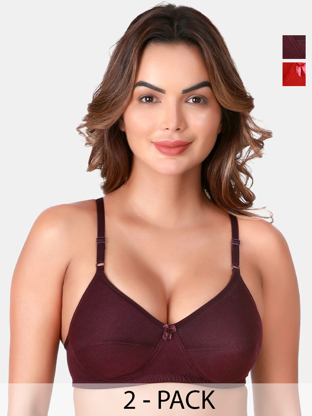 

SKDREAMS Bra Medium Coverage Heavily Padded, Maroon
