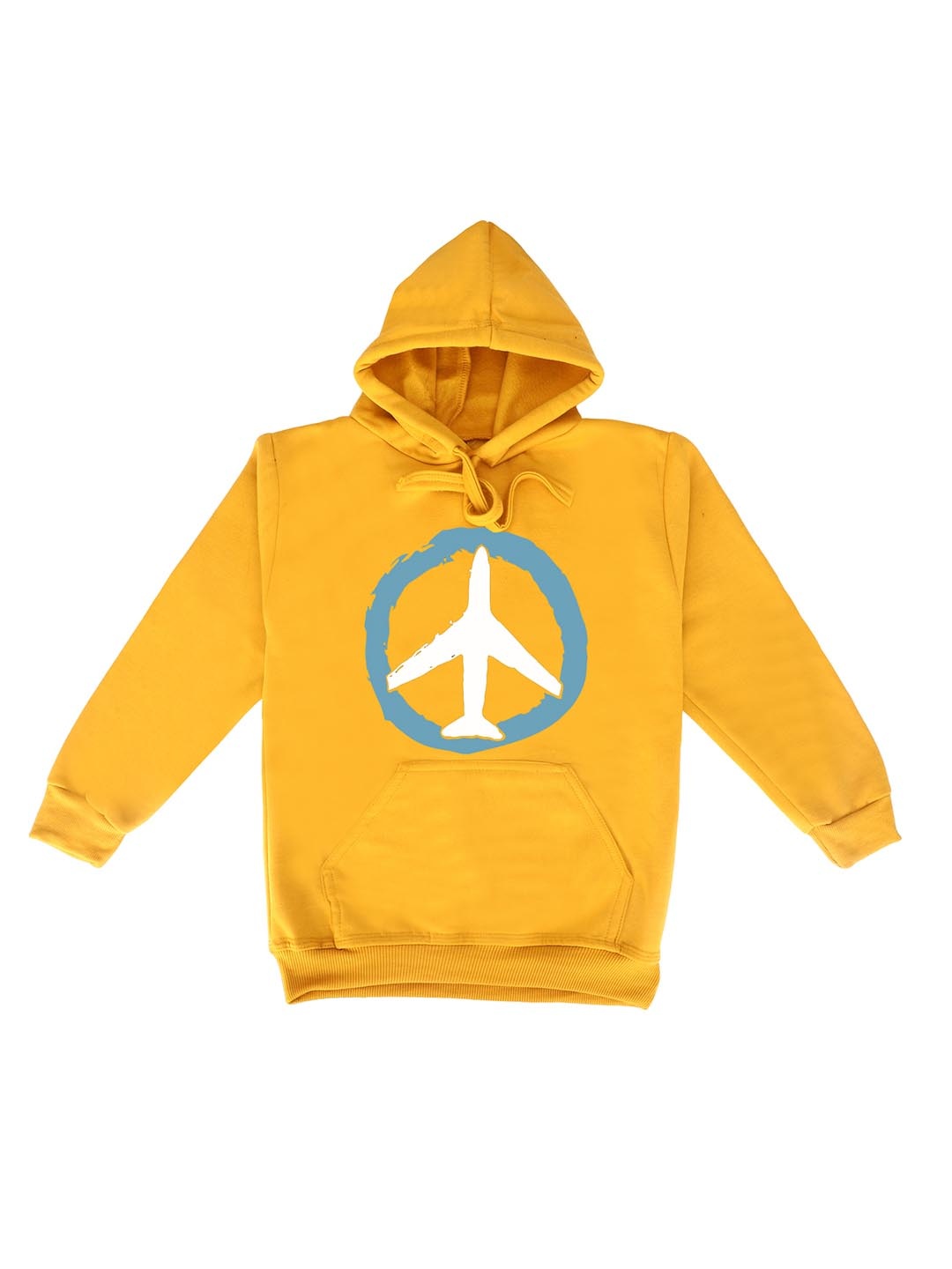 

Fabvio Plus Kids Printed Hooded Sweatshirt, Yellow