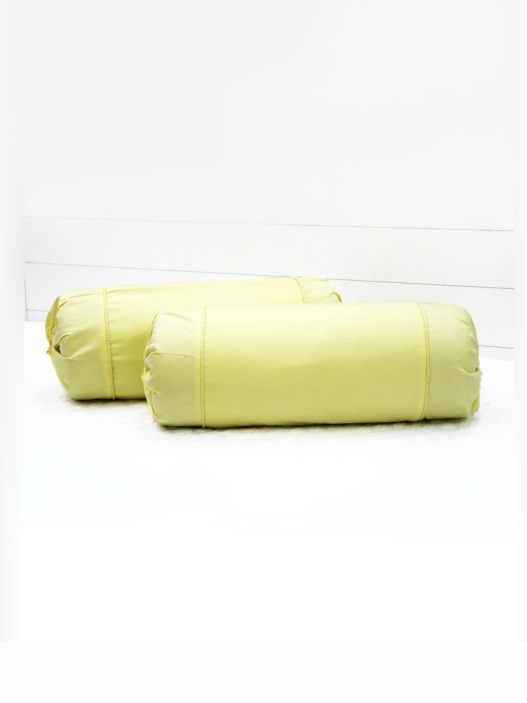 

Aurave 2-Pcs Yellow 210TC Cotton BolsterCovers