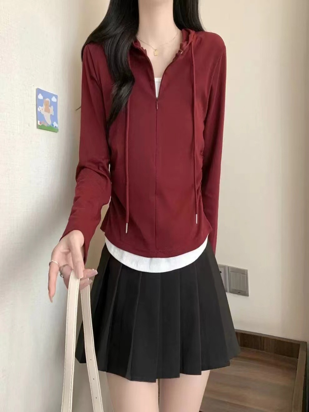 

StyleCast x Revolte Women Hooded Sweatshirt, Red