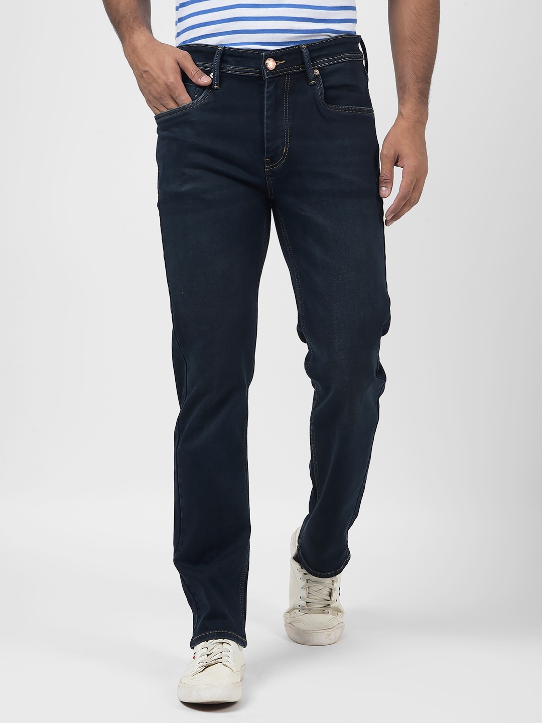 

Numero Uno Men Slim Fit Mid-Rise Stretchable Jeans, Blue