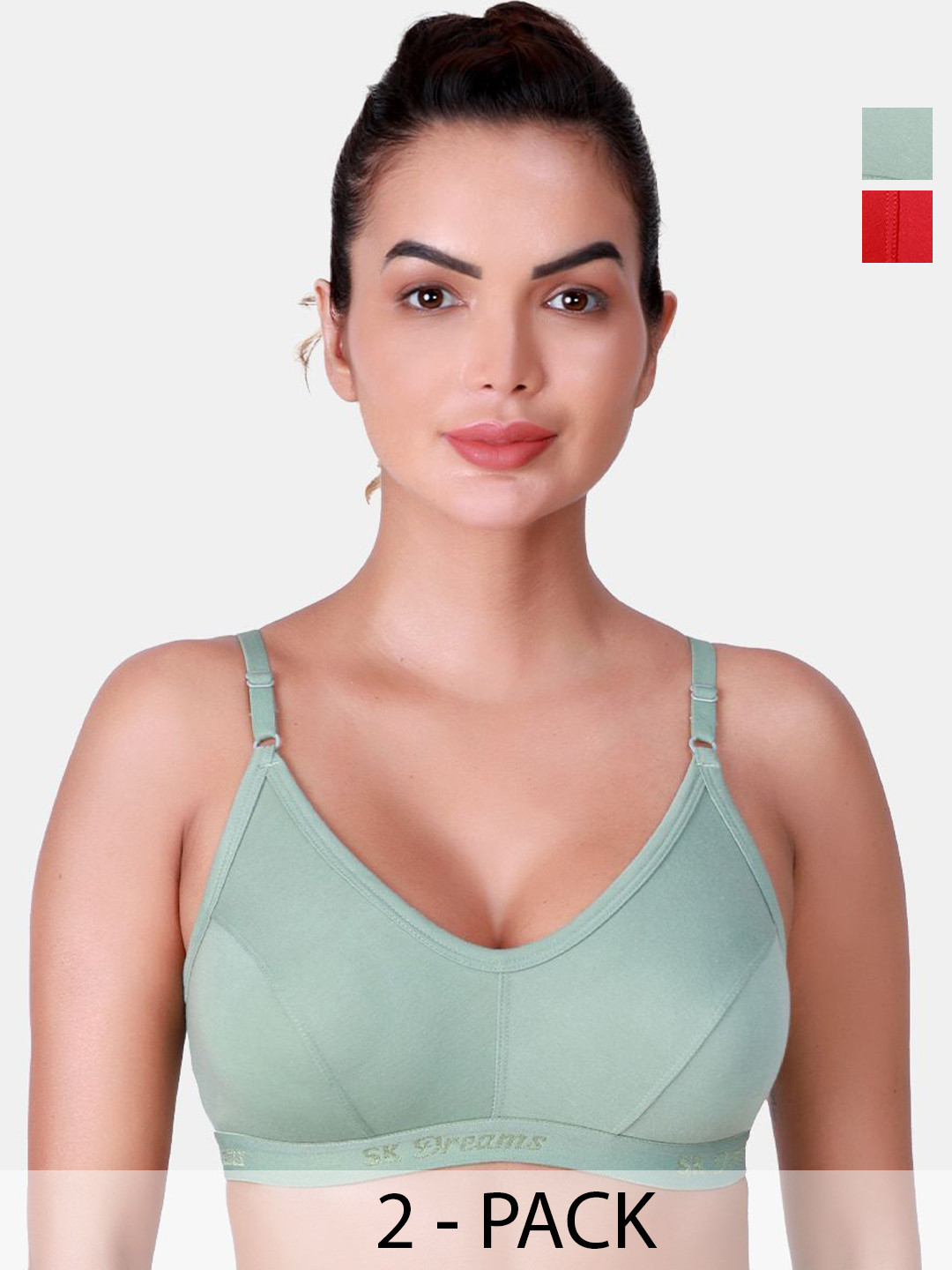 

SKDREAMS Bra Full Coverage, Olive