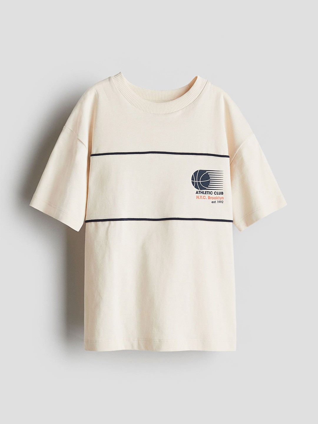 

H&M Cotton Jersey T-shirt, Cream