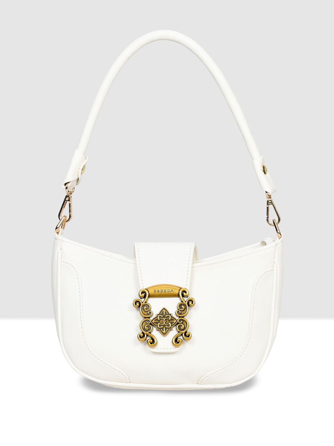 

ESBEDA Women Solid Structured Shoulder Bag, White