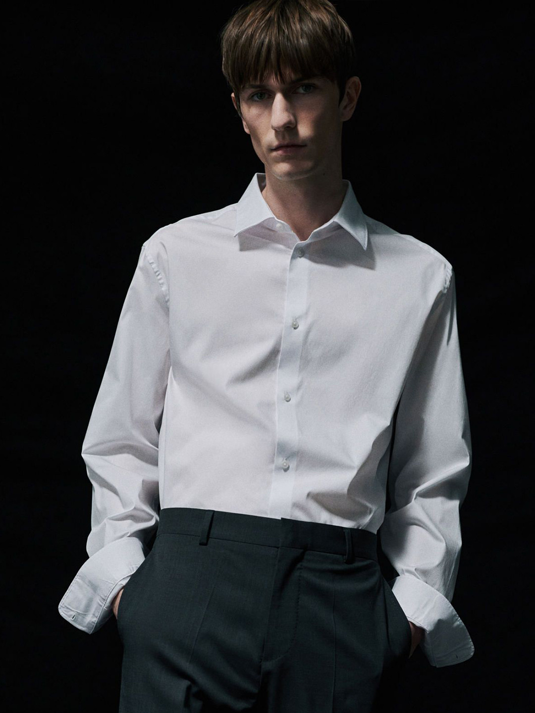 

H&M Slim Fit Stretch Shirt, White