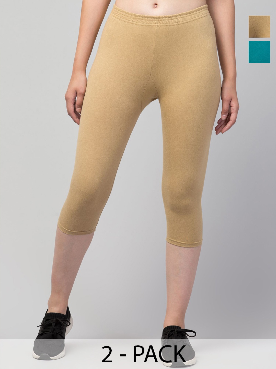 

CKARFE Women Capris, Beige