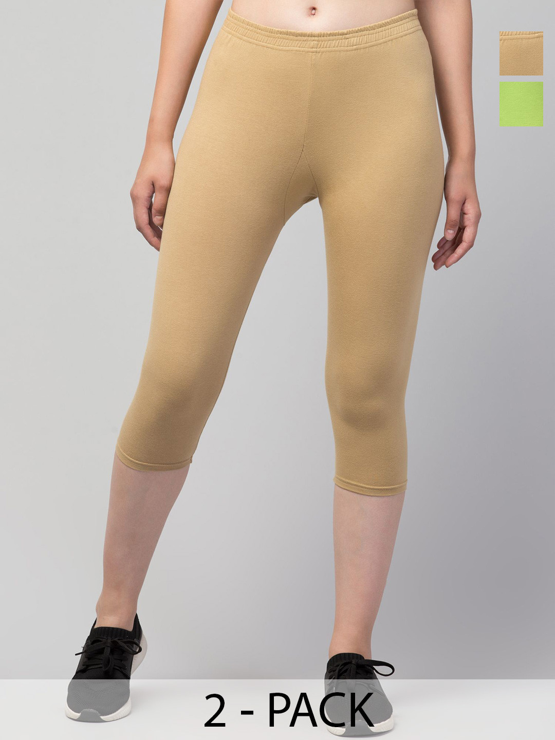 

CKARFE Women Capris, Beige