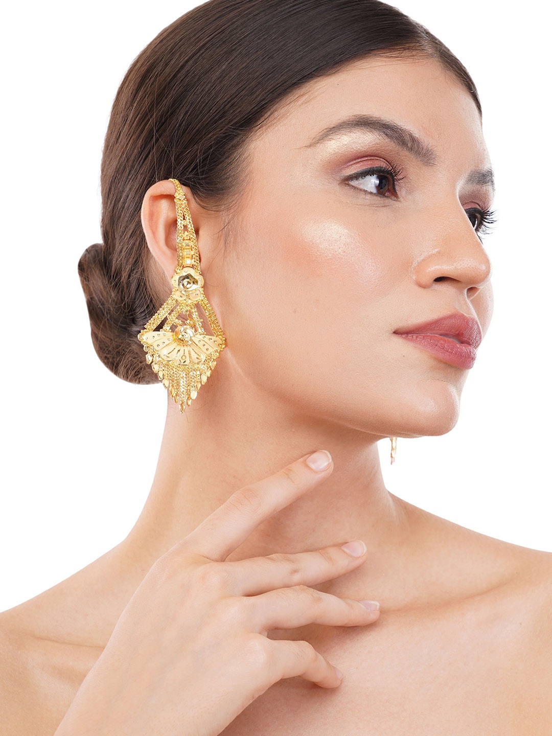 

Zhouse Gold-Plated Contemporary Shaped Drop Earrings