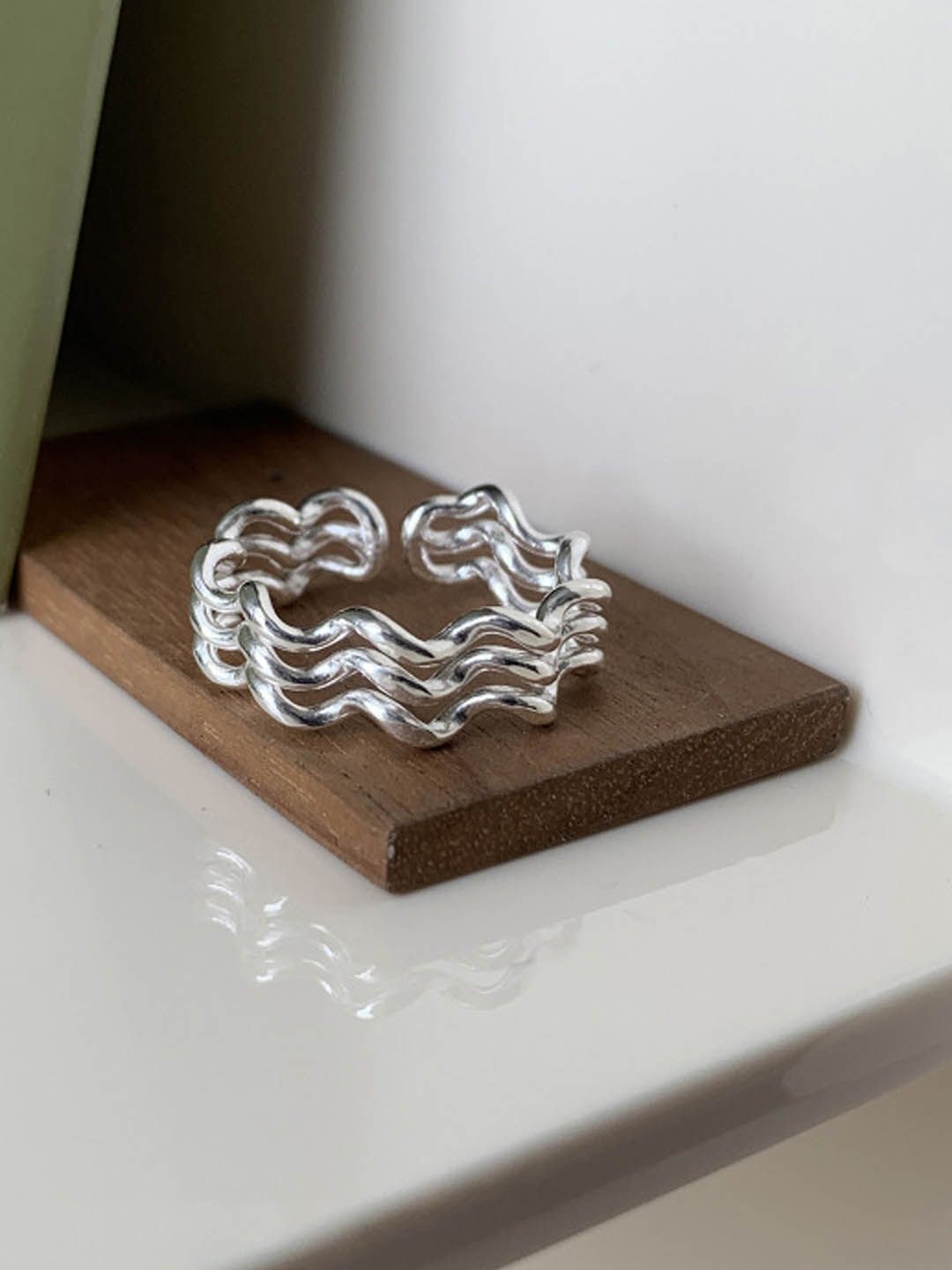 

StyleCast Three-Layered Finger Ring, Silver