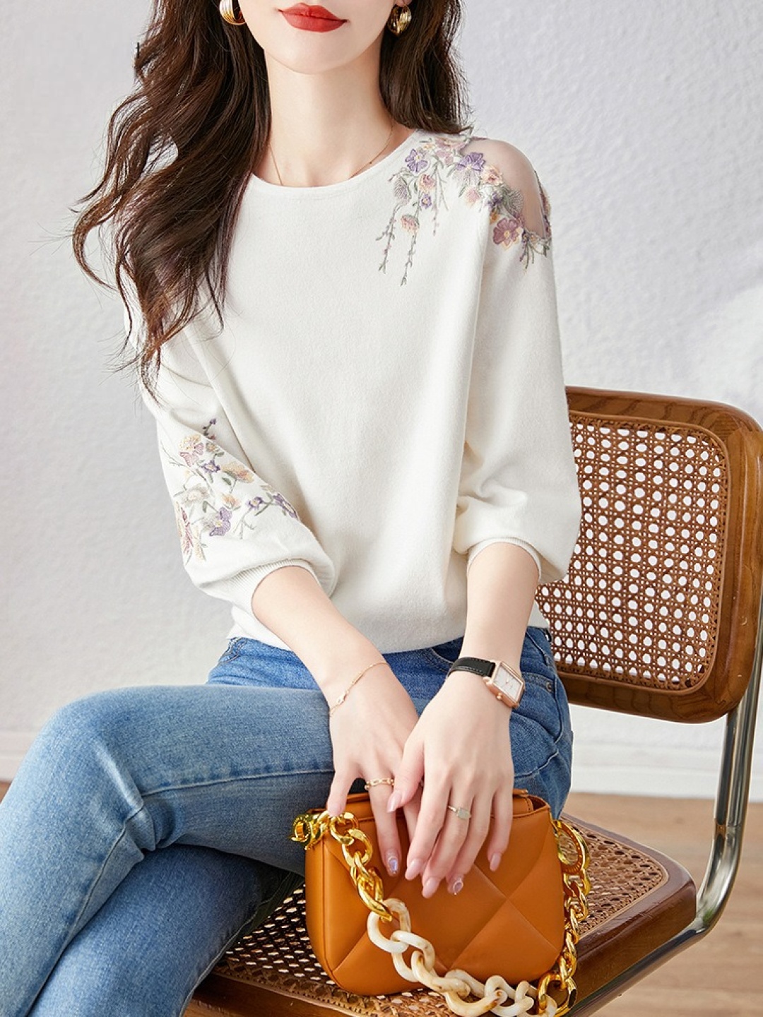 

StyleCast Women Floral Printed Top, White