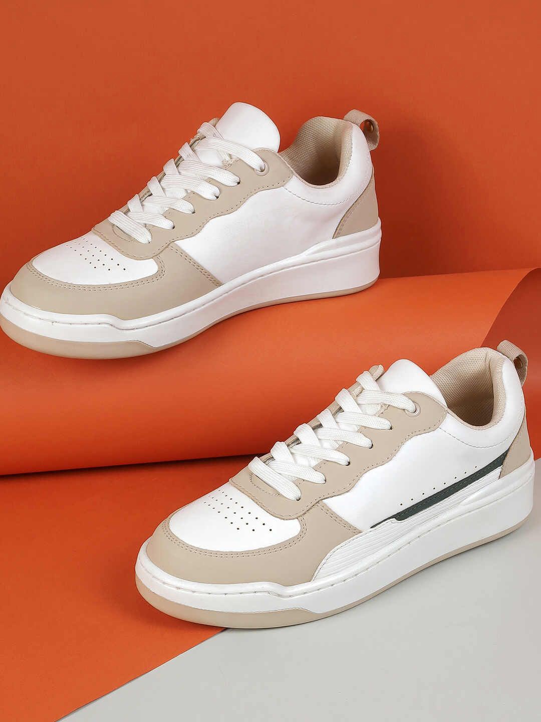 

Metro Women Colourblocked Lace-Ups Sneakers, Beige