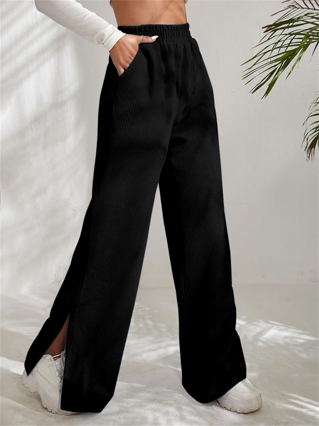 

Kalika Women Loose Fit Trousers, Black