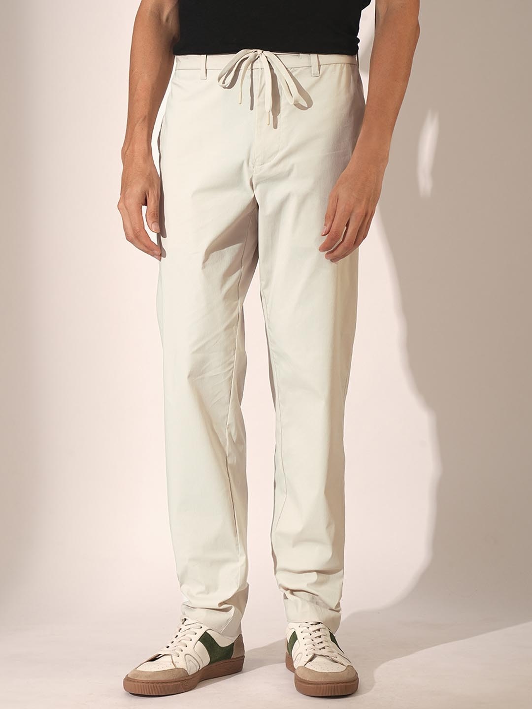

SELECTED Men Regular Fit Mid-Rise Trouser, Beige