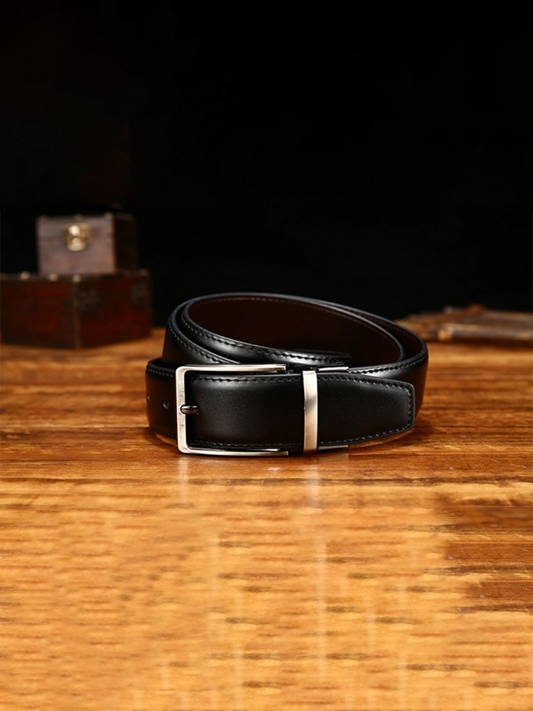 

Provogue Men Reversible Formal Belt, Black