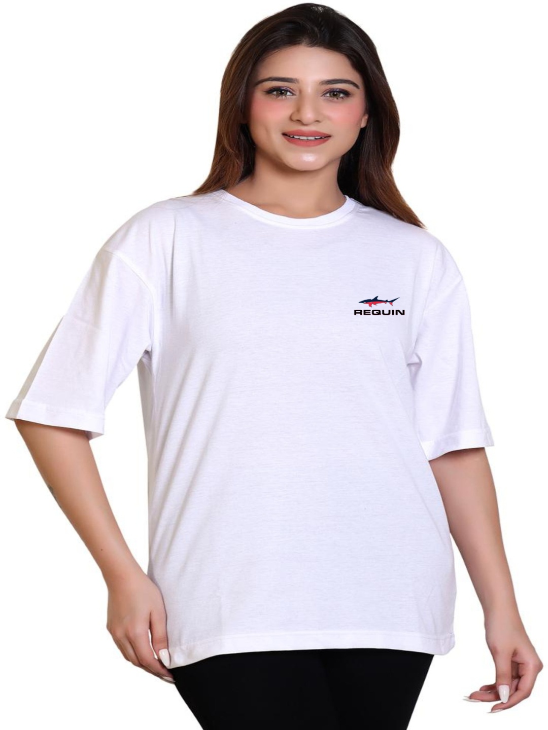 

SALUJA FABRICS Women Printed Pockets T-shirt, White