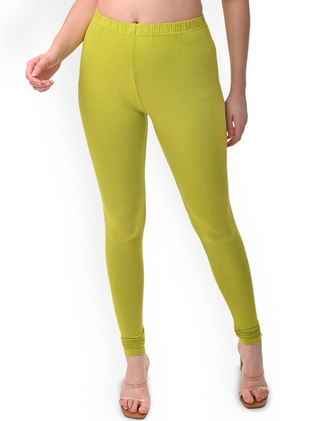 

Fly Birds Women Mid-Rise Churidar-Length Leggings, Green
