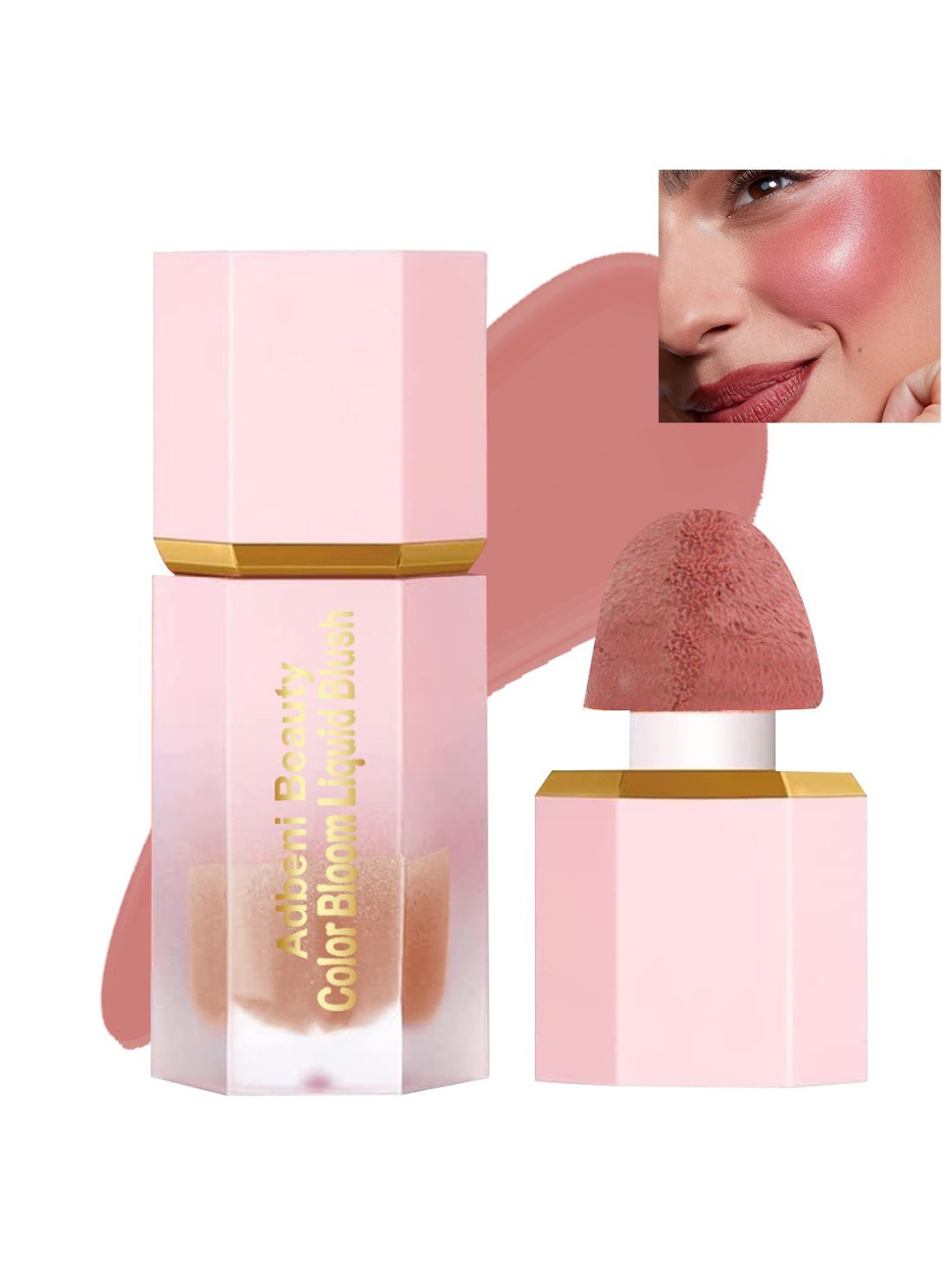 

Adbeni Color Bloom Long Lasting Waterproof Liquid Blush- Shade- Gulfnude 04, Nude