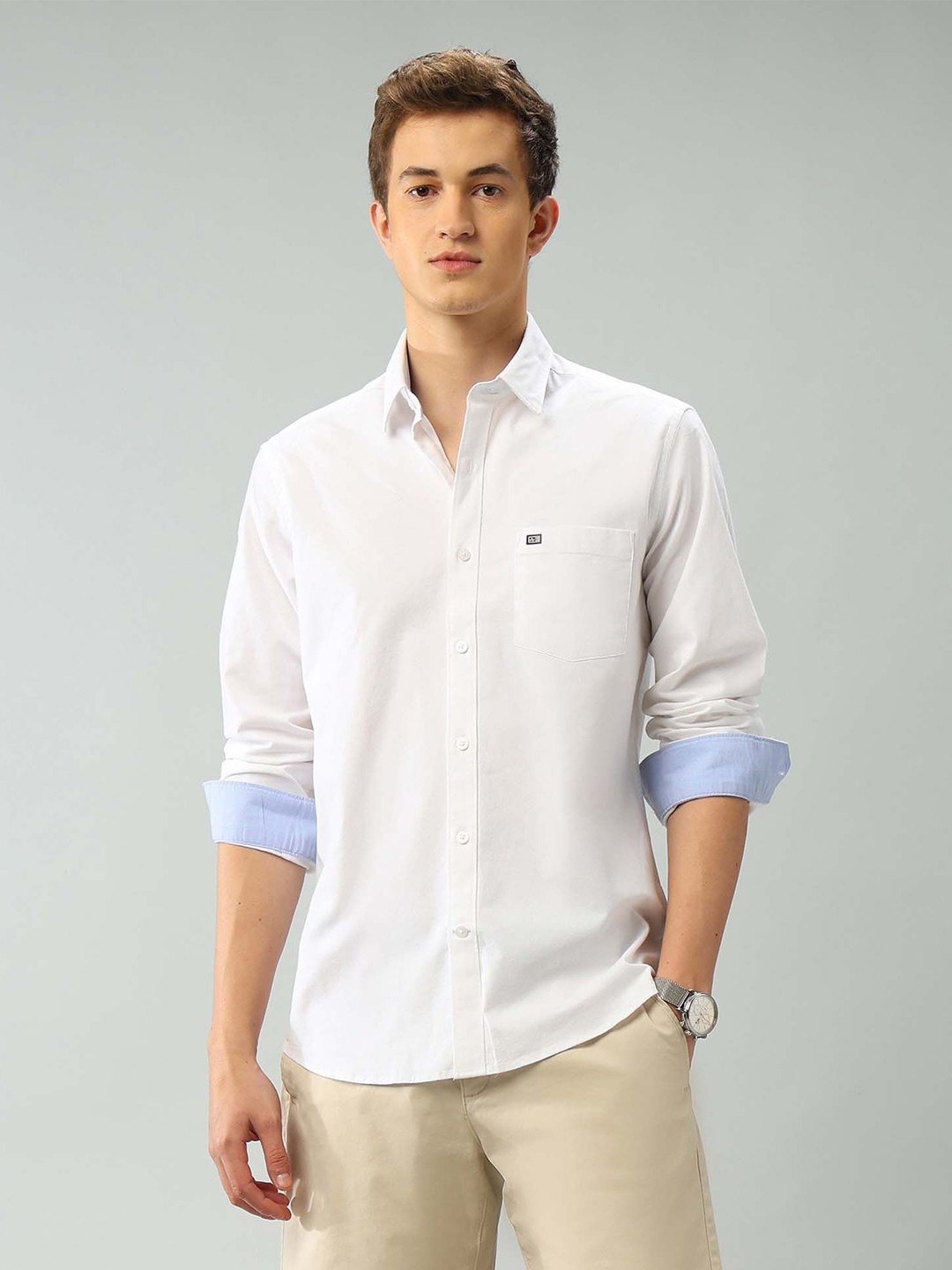 

Arrow Sport Men Solid Cotton Casual Shirt, White