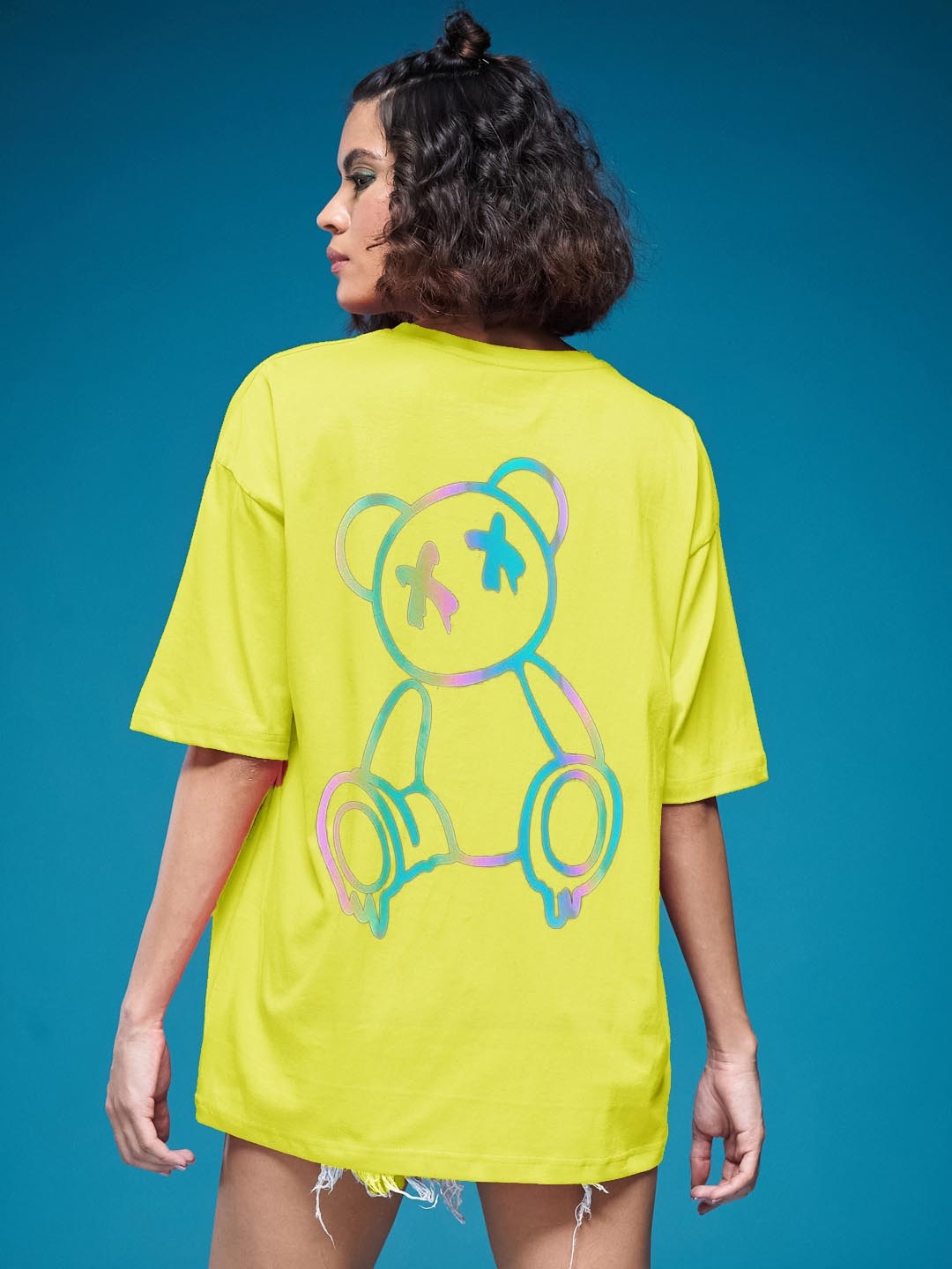 

SMARTEES Women Printed Applique T-shirt, Yellow