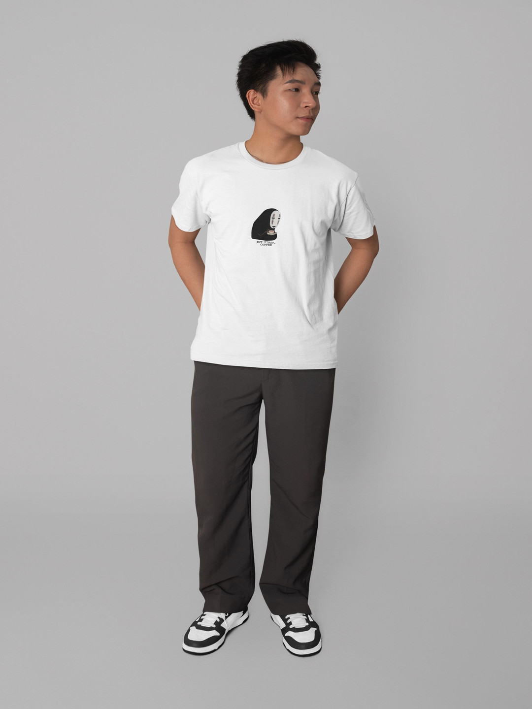 

TheBTclub Men Activchill Graphic Printed Round Neck Cotton Relaxed Fit T-shirt, White
