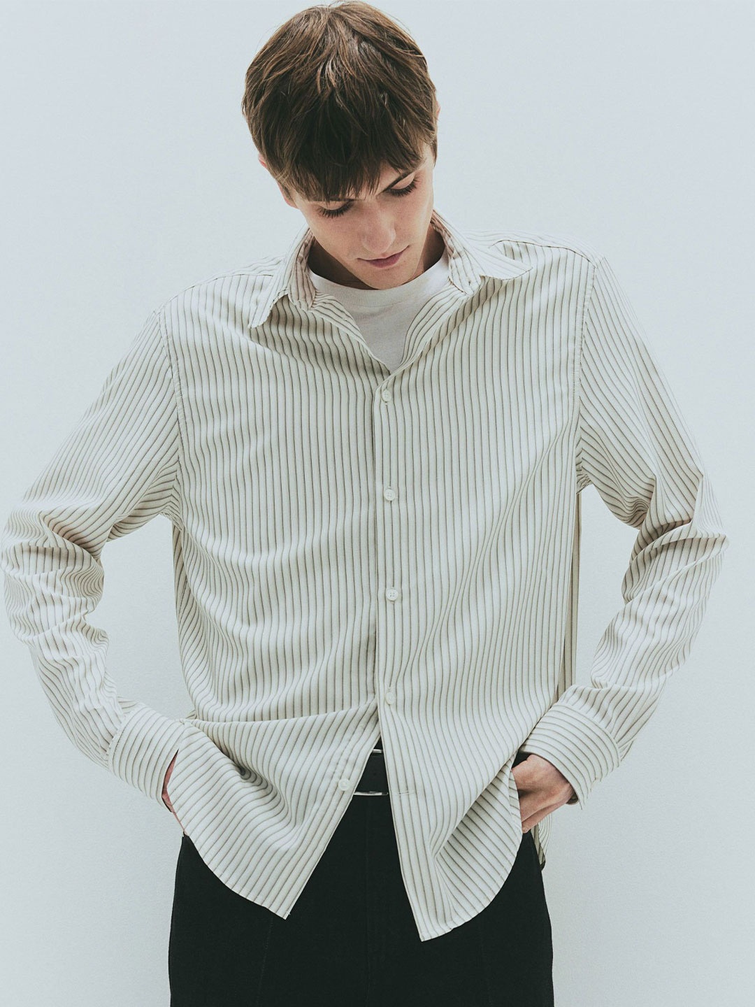 

H&M Regular Fit Shirt, Beige