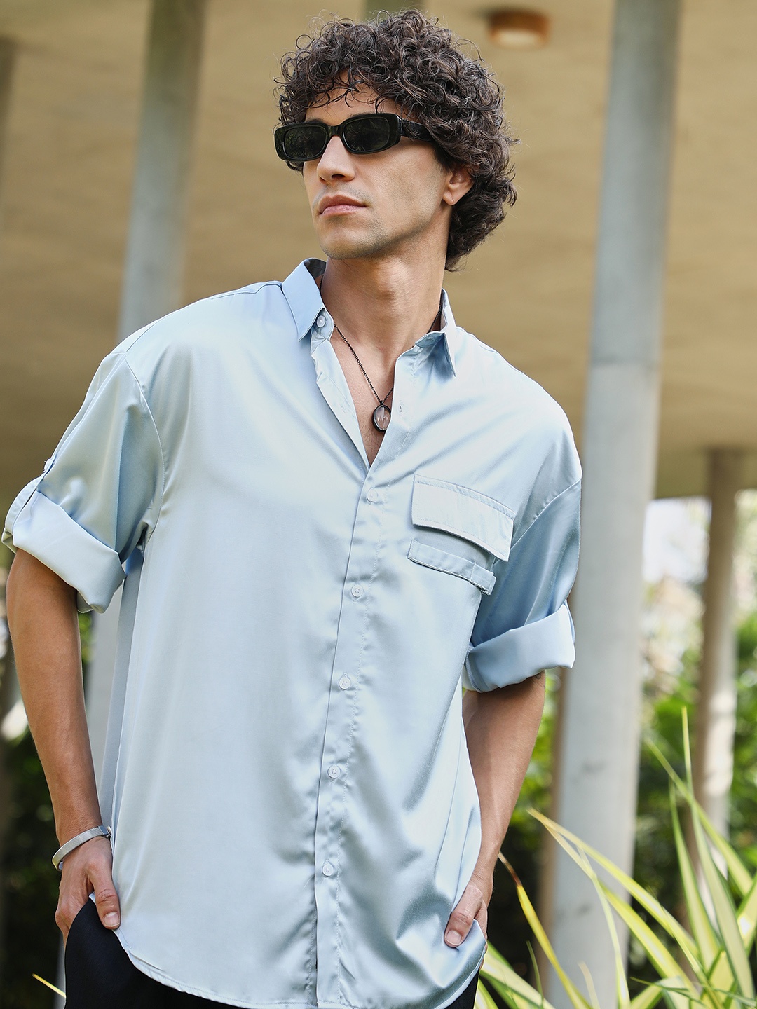

Campus Sutra Men Comfort Opaque Casual Shirt, Blue