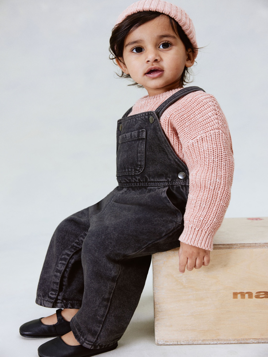 

H&M Denim Dungarees, Grey