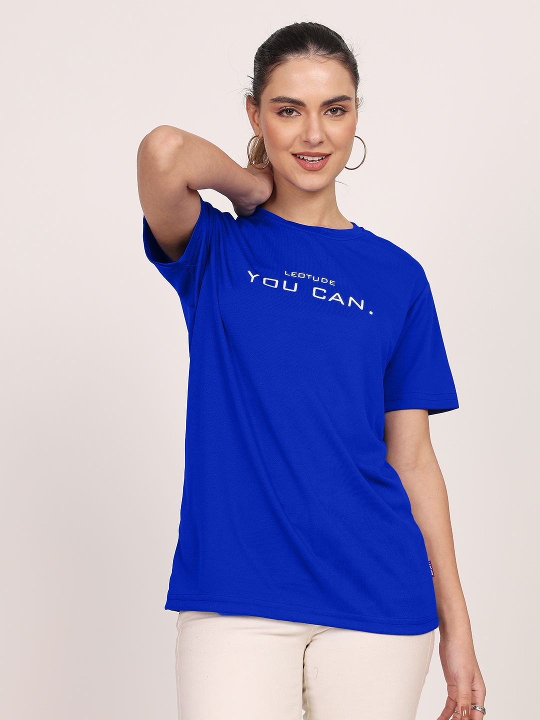 

Leotude Women Printed T-shirt, Blue