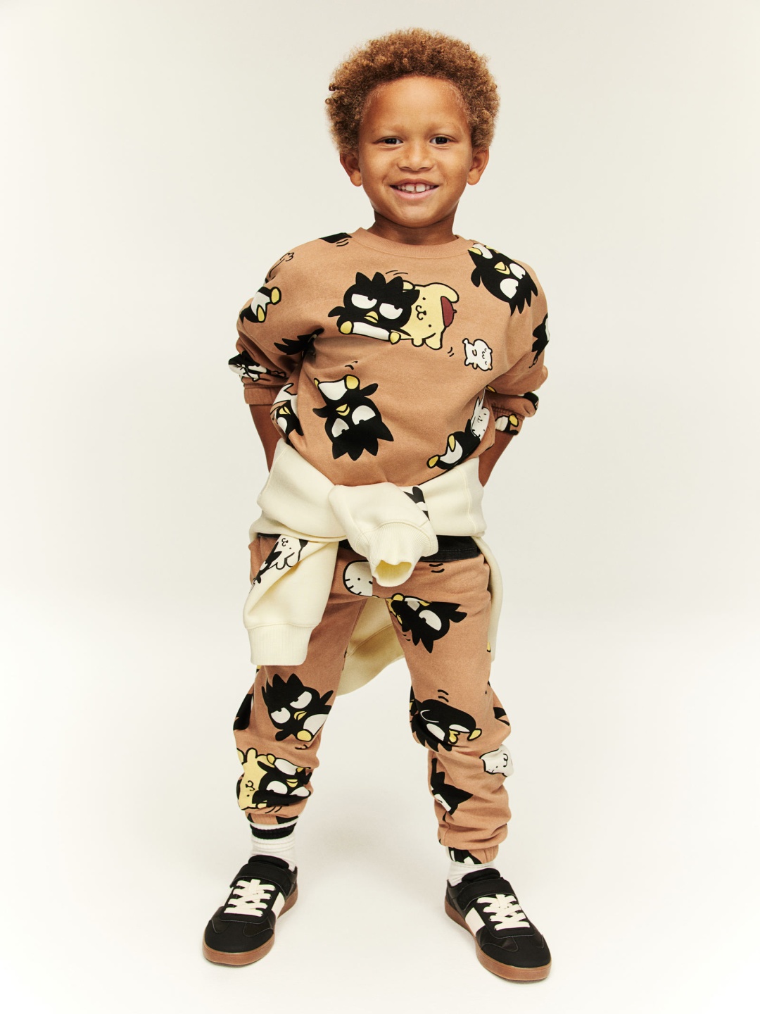 

H&M 2-Piece Printed Sweatshirt Set, Brown