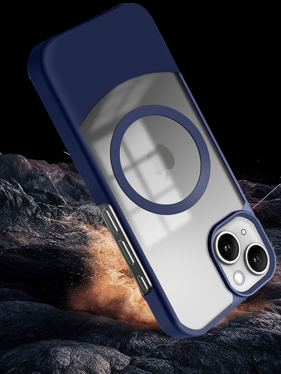 

Karwan Ultra-Hybrid Shockproof With Mag-Safe iPhone 14 Back Case, Blue