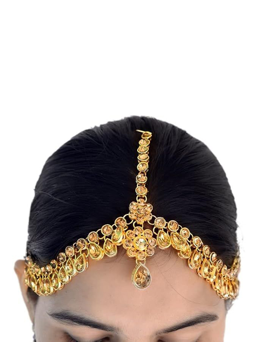 

Kezlin Gold-Plated Matha Patti Head Jewellery