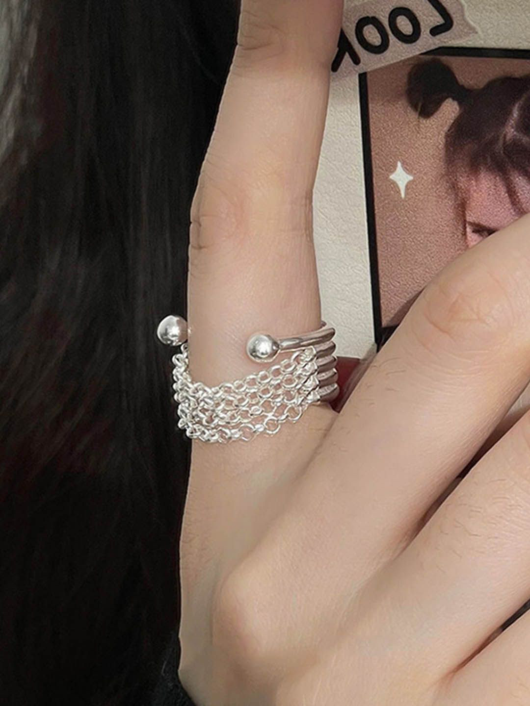 

StyleCast Intricate Textured Finger Ring, Silver