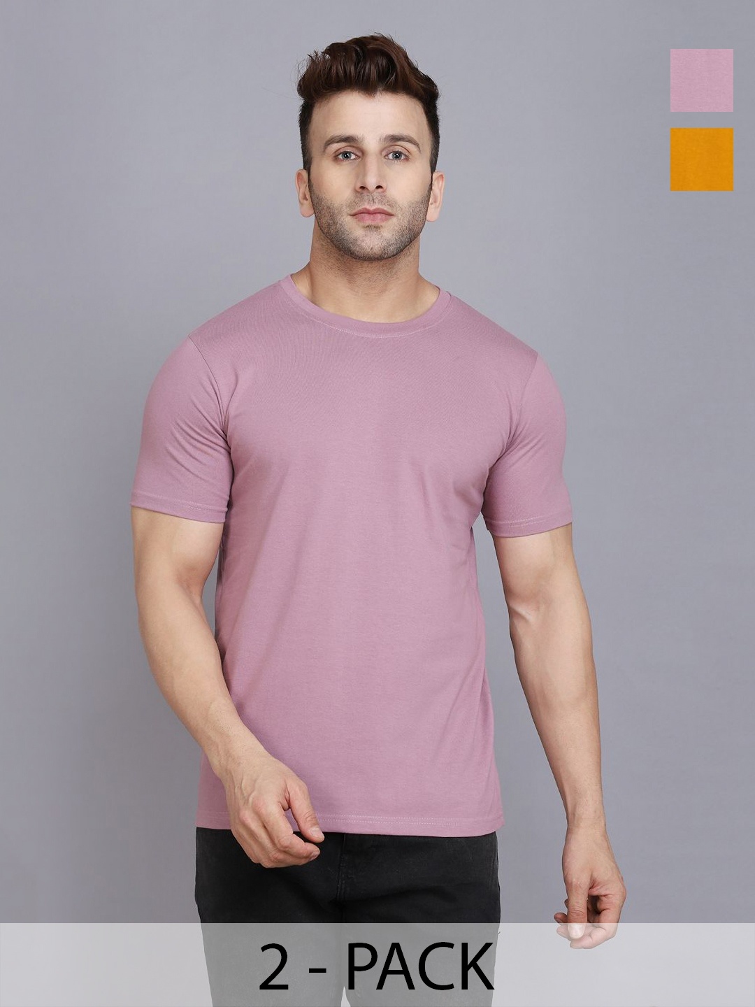 

WOOSTRO Men 2 Slim Fit T-shirt, Purple