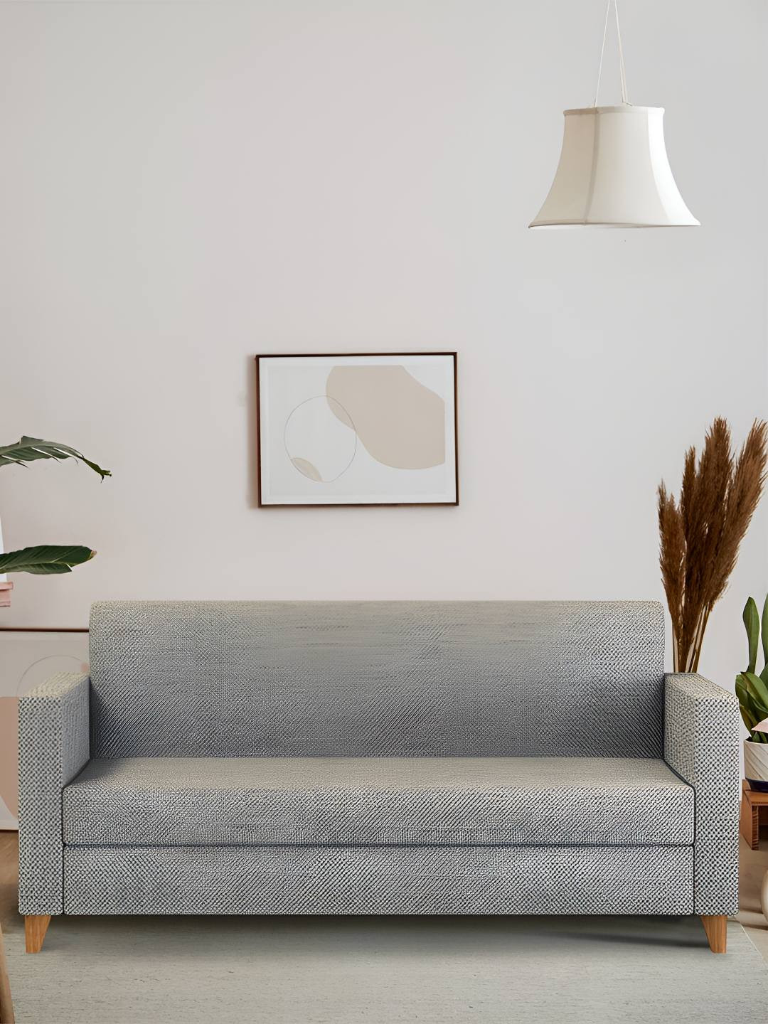 

Chumbak Bangalore Grey Three Seater Modern Couch