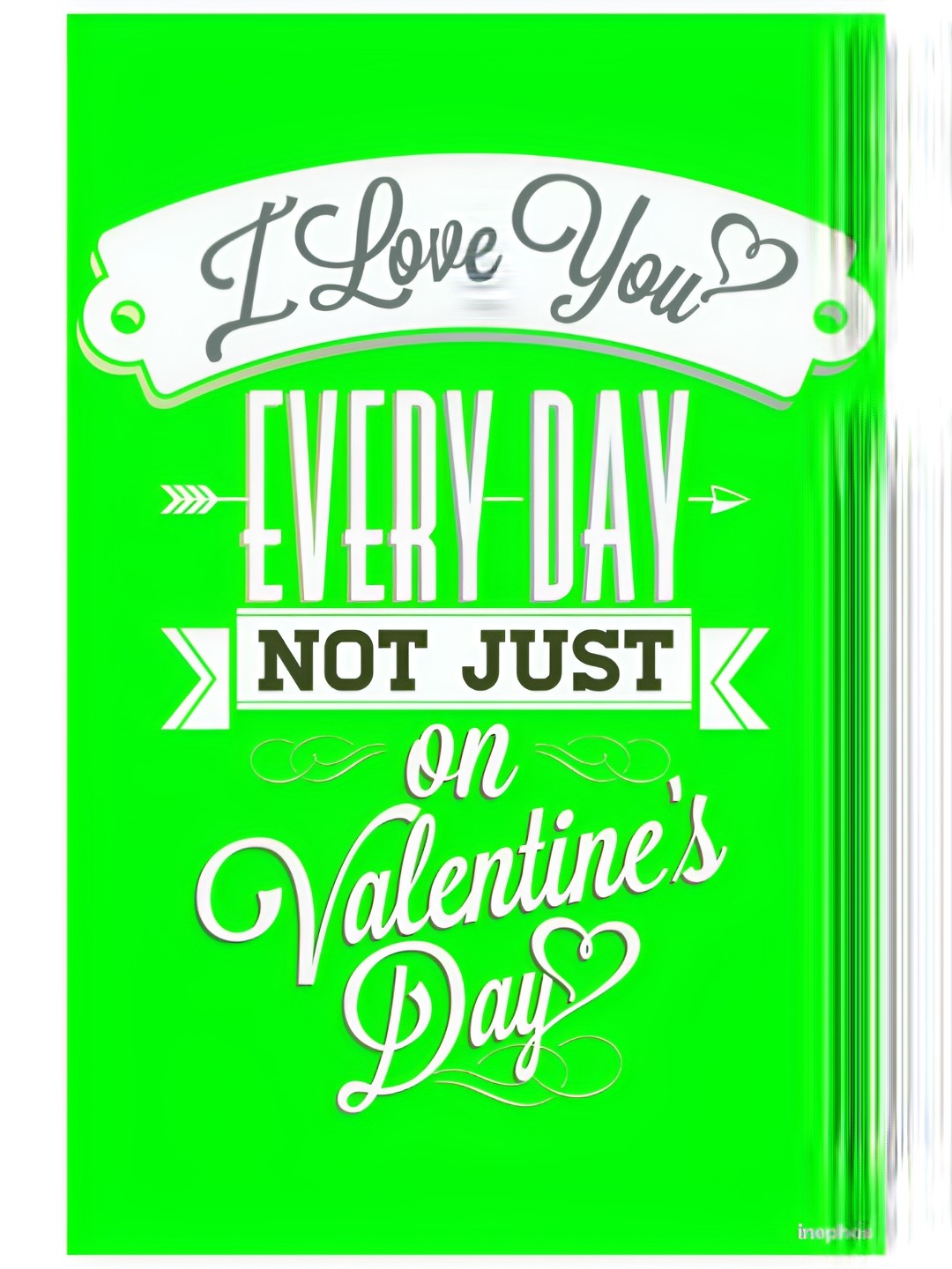 

Inephos Green & White Typography Printed Wall Poster