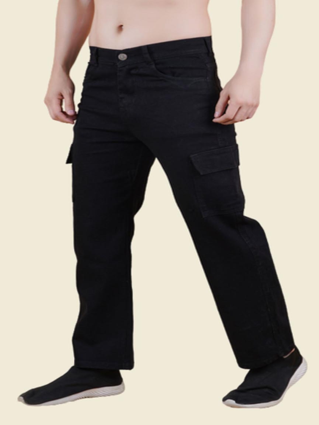 

COMFITS Men Classic Highly Distressed Jeans, Black