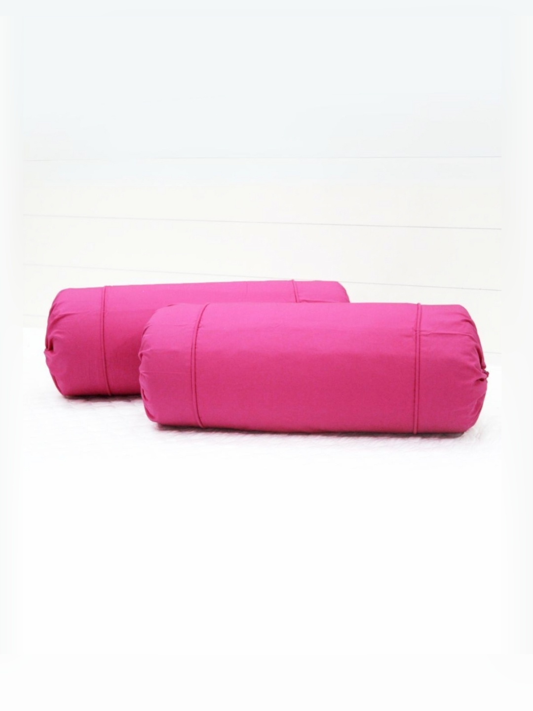 

Aurave Pink 2 Pieces Cotton 210 TC Bolster Covers
