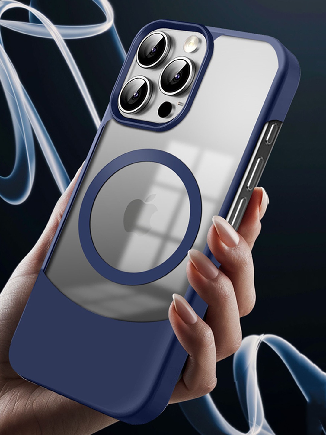 

Karwan Ultra-Hybrid Shockproof With Mag-Safe iPhone 13 Pro Back Case, Blue