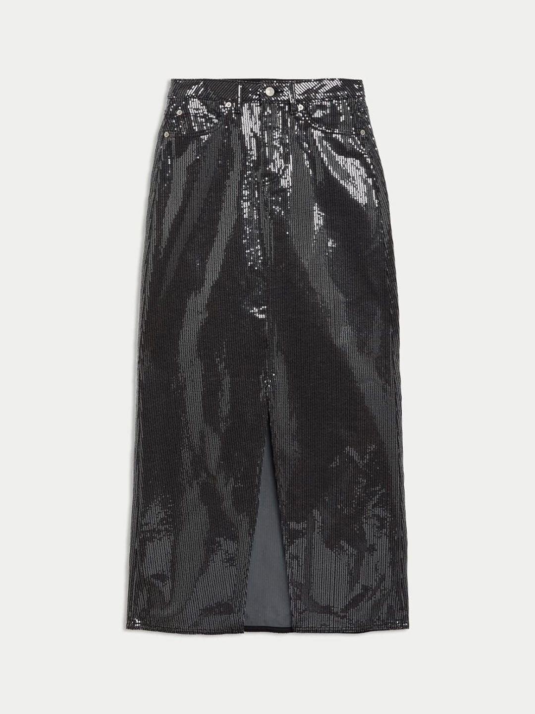 

Marks & Spencer Women Sequin Maxi Skirt, Black