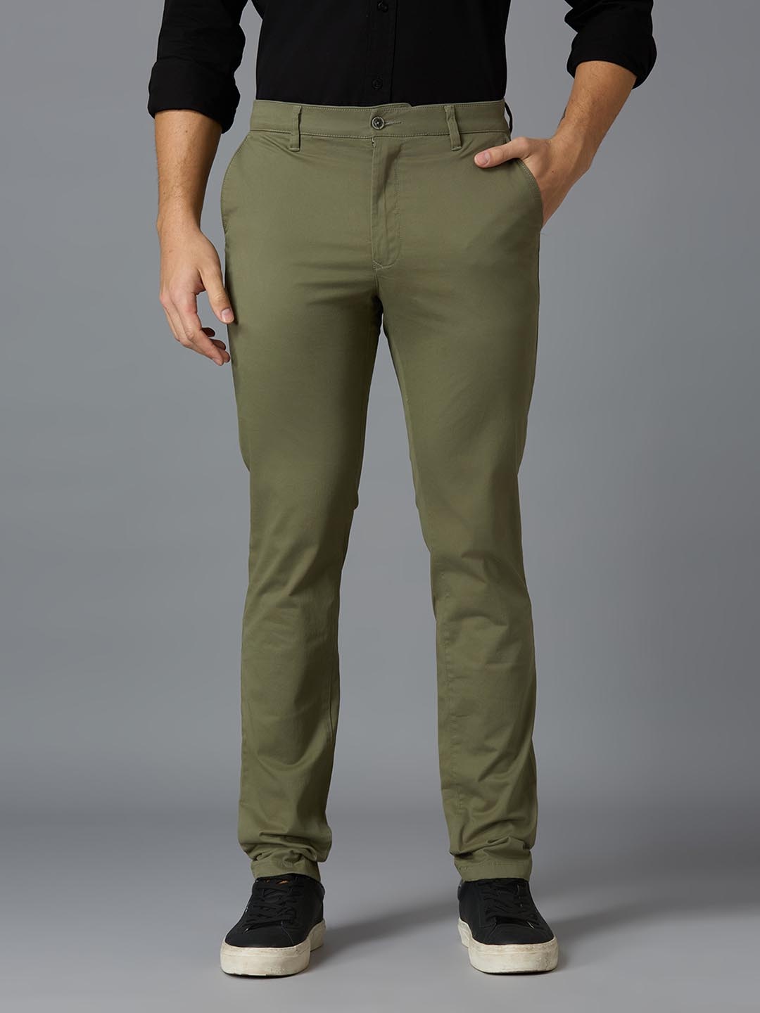 

Reid & Taylor Men Tailored Chinos Trousers, Olive