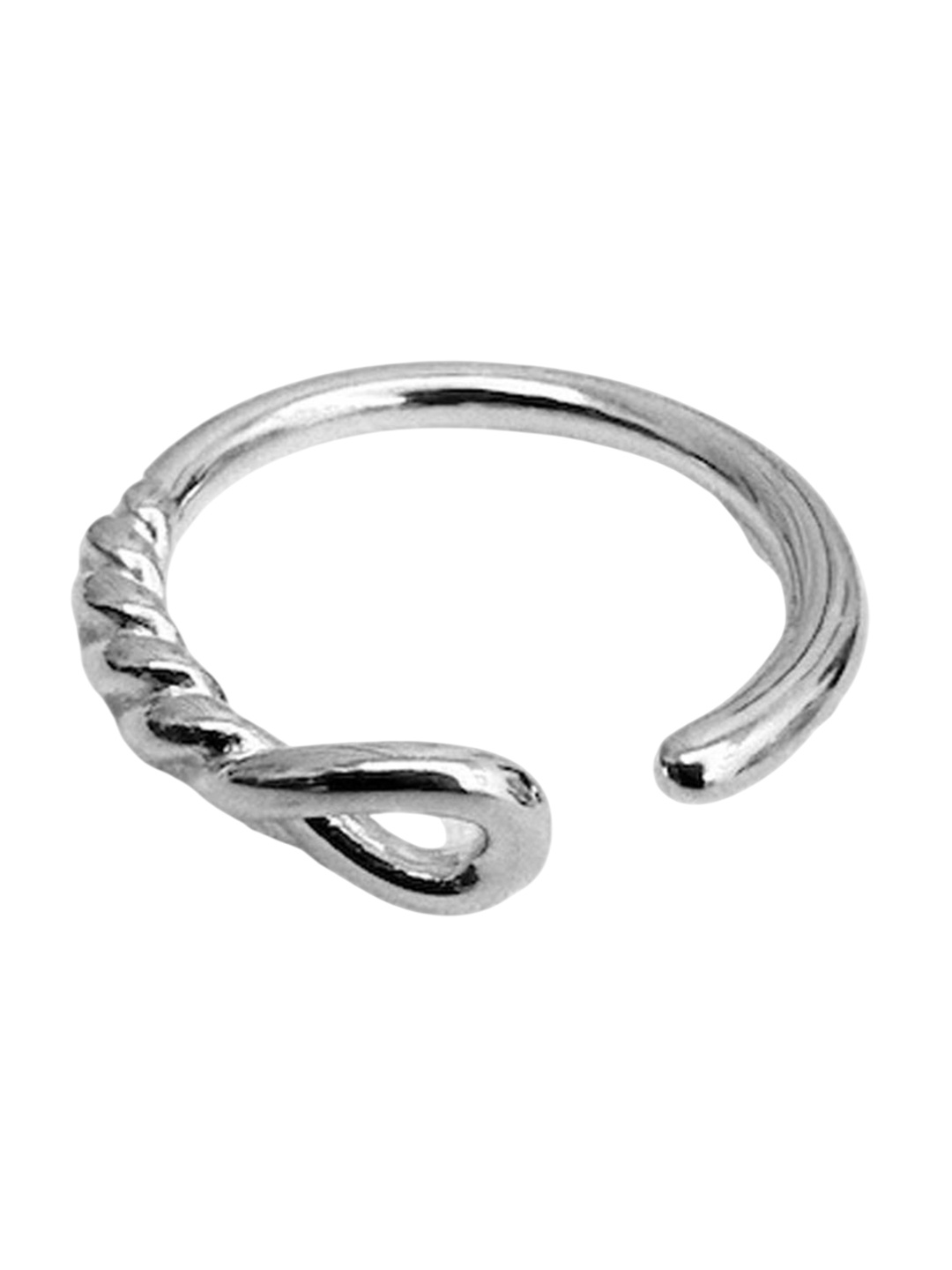 

StyleCast Elegant Silver-Toned Textured Finger Ring
