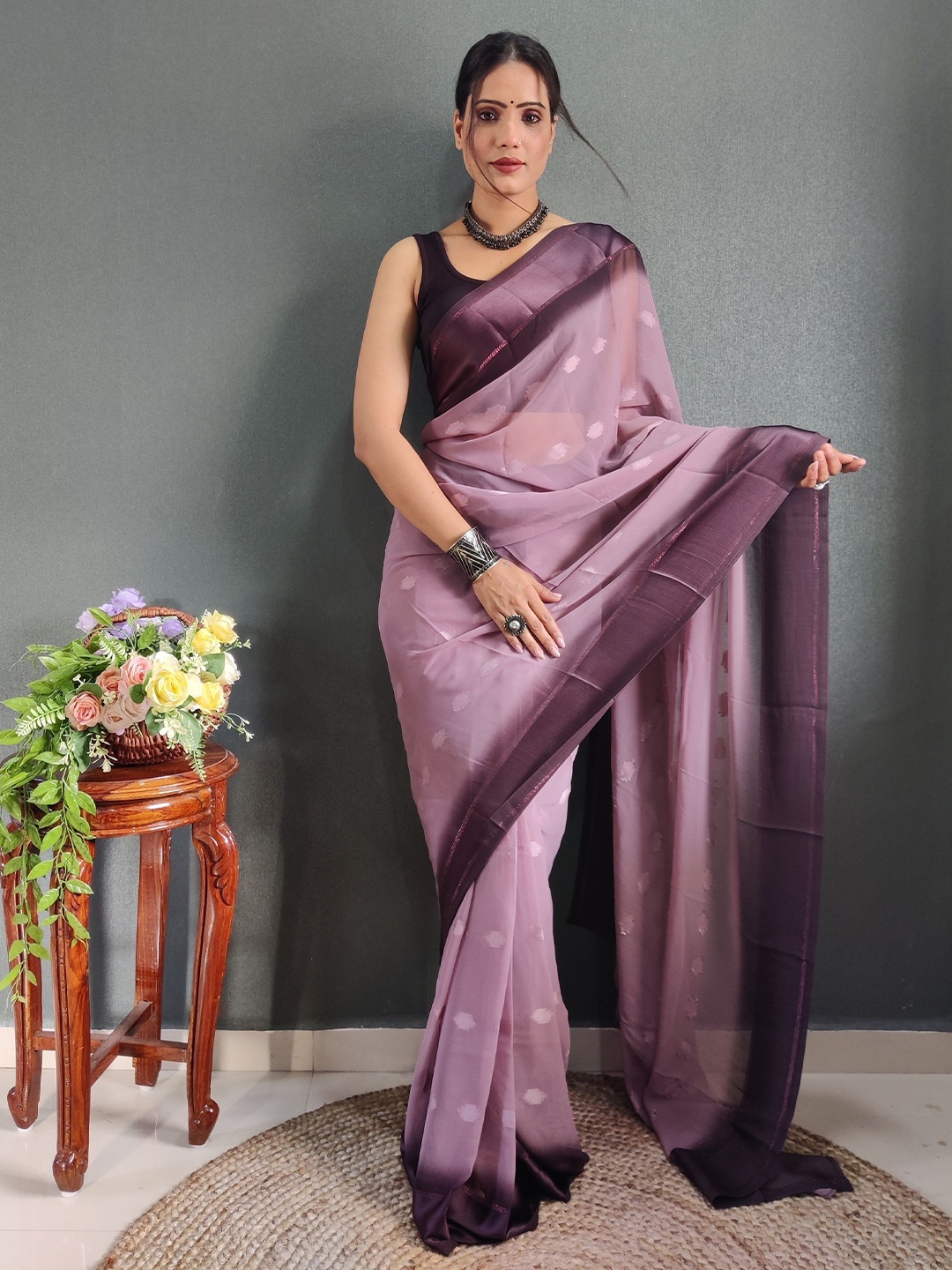 

bansari textiles Woven Design Pure Silk Kota Saree, Brown