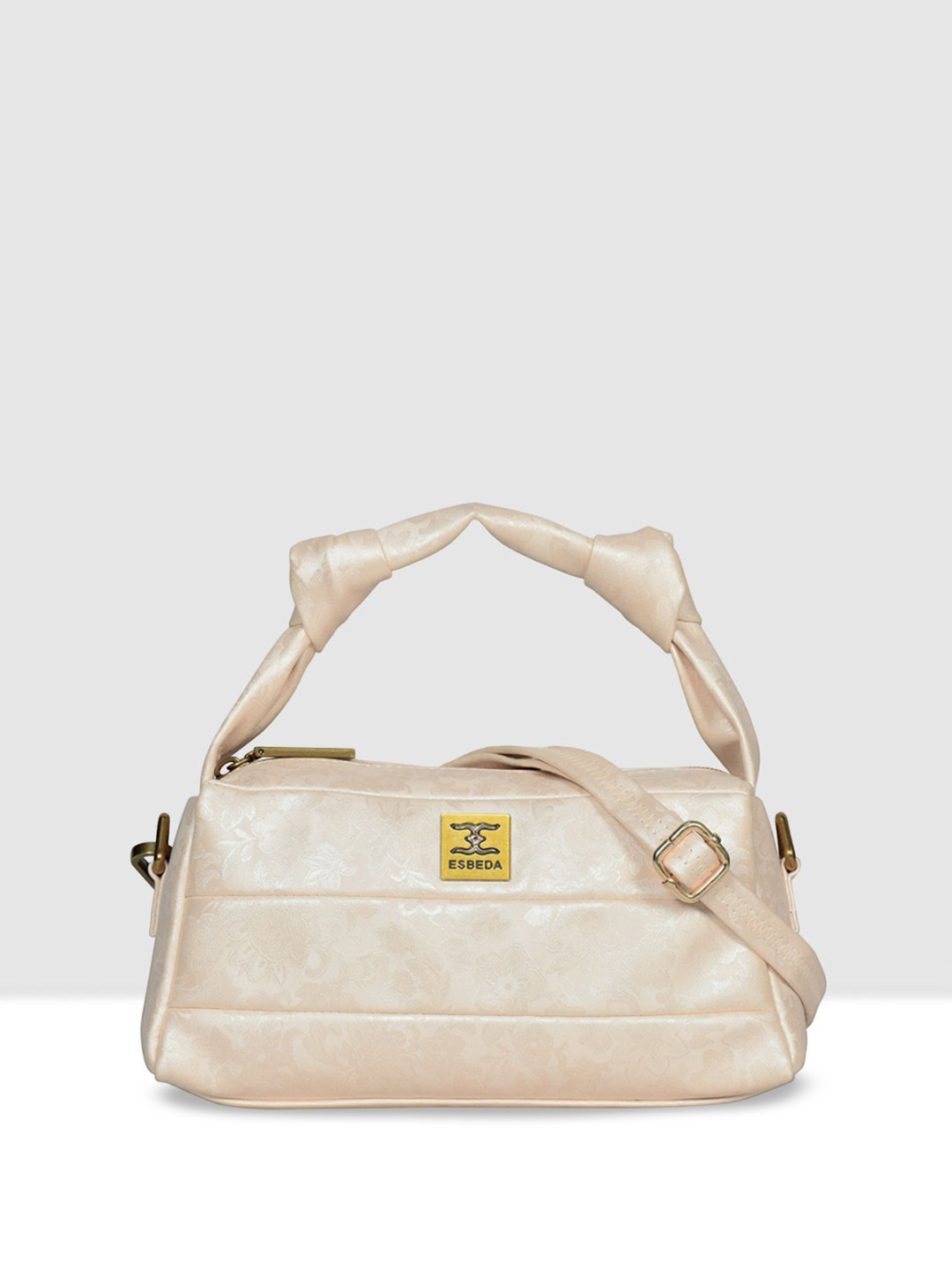 

ESBEDA Women Floral Printed Structured Sling Bag, Beige