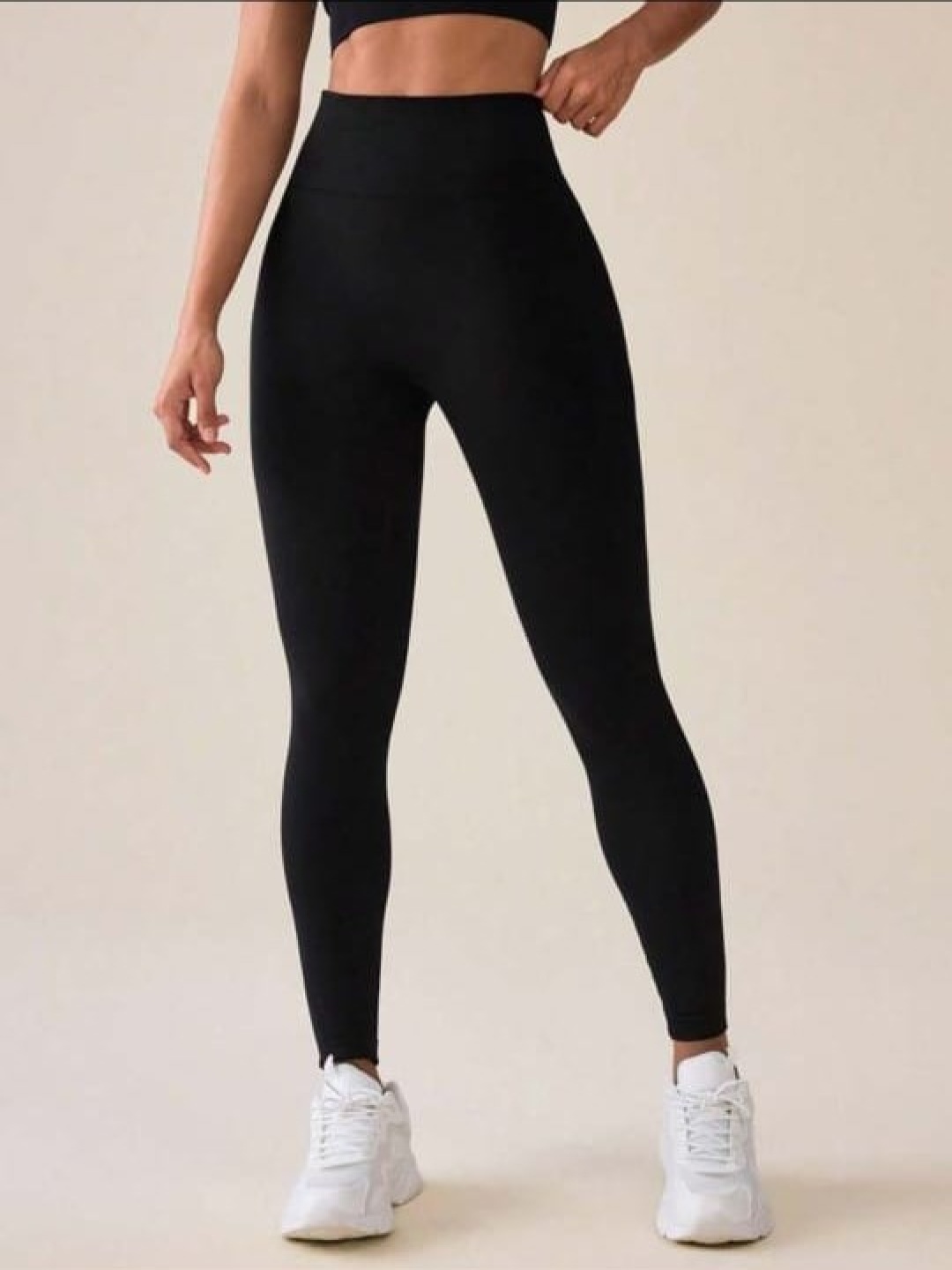 

BROADSTAR Women High Rise Ankle-Length Gym Tights, Black