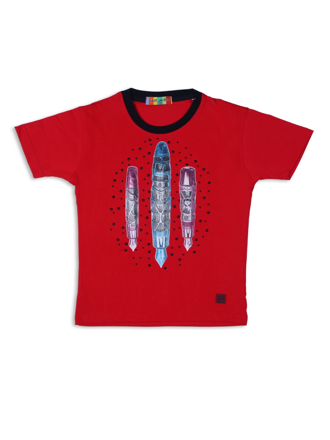 

Little Marco Boys Printed T-shirt, Red