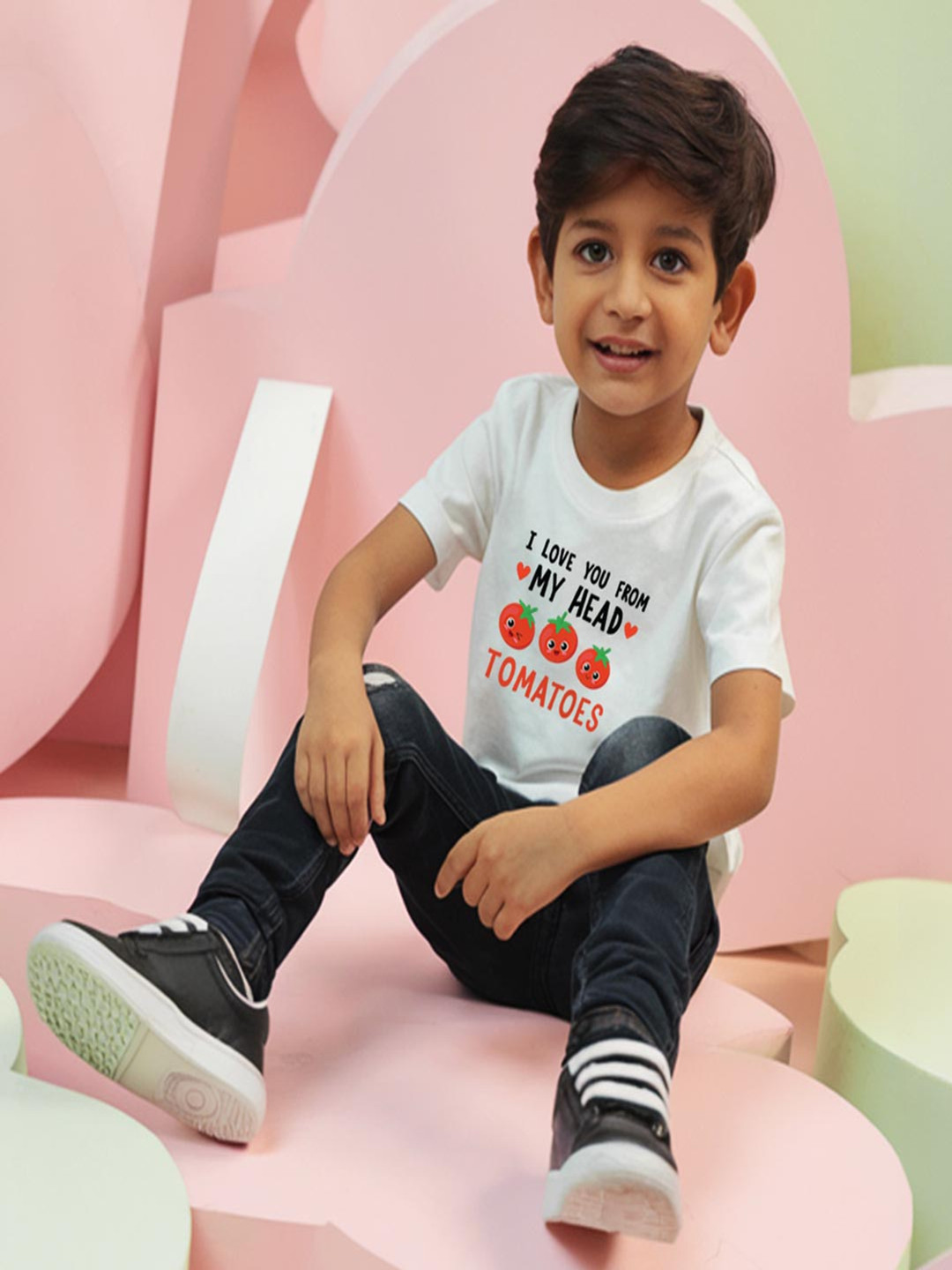 

FFLIRTYGO Kids Printed T-shirt, Black