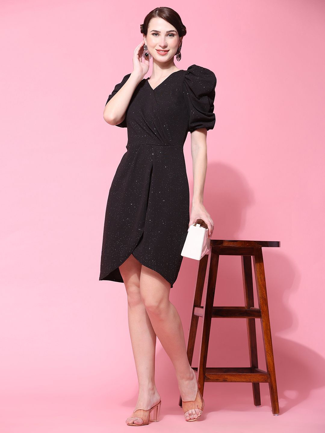 

DressBerry Women Fit & Flare Mini Dress, Black