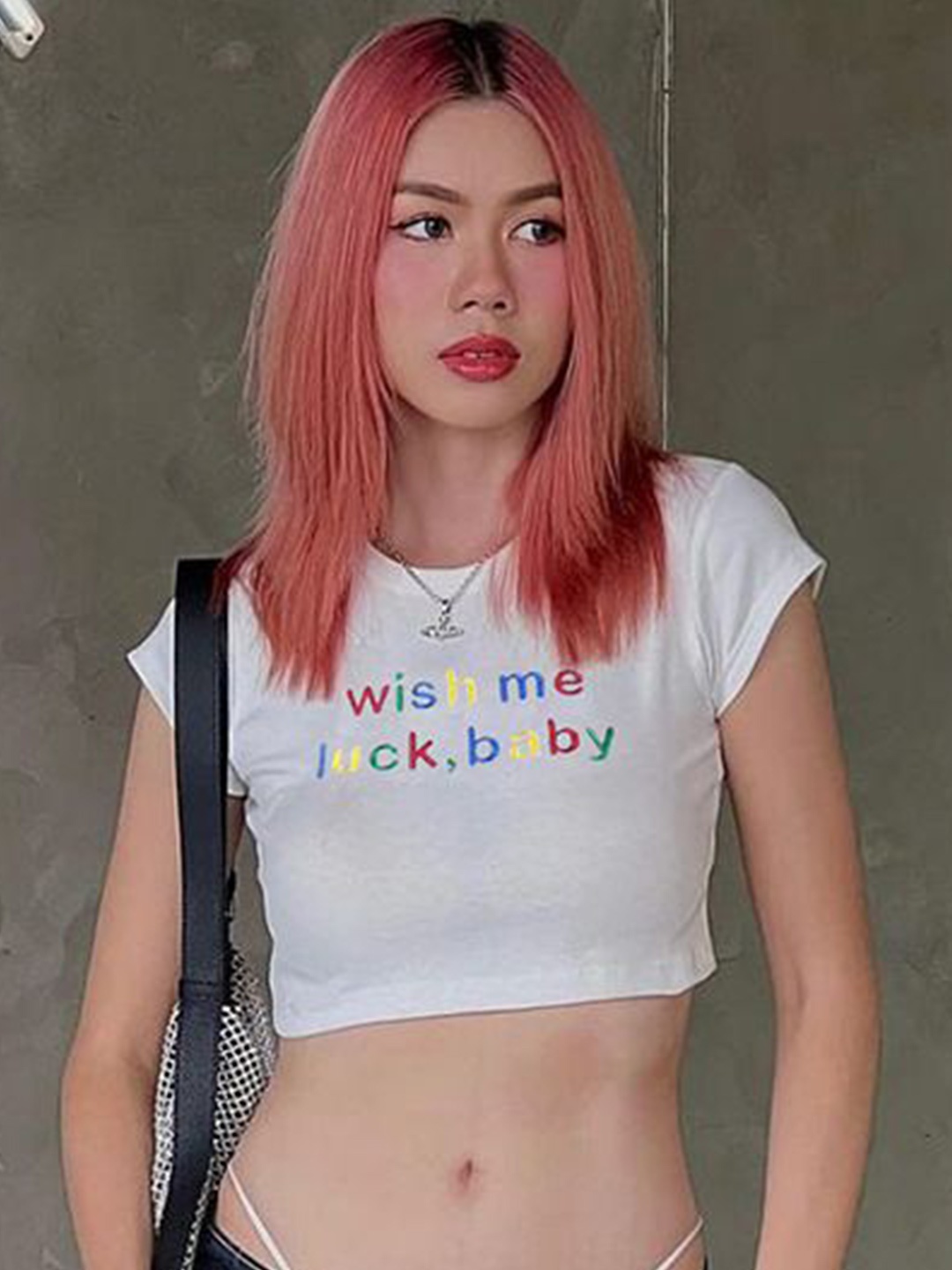

StyleCast x Revolte Women Typography Printed Cotton Fitted Crop Top, White