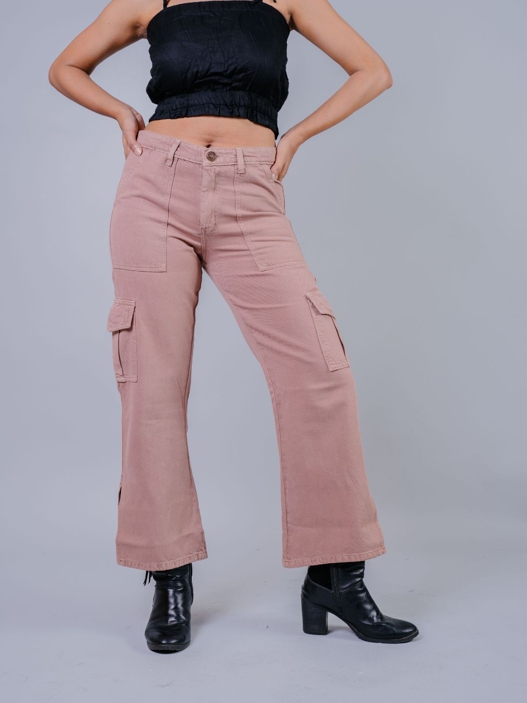 

Wasomii Women Jean Mildly Distressed Jeans, Pink